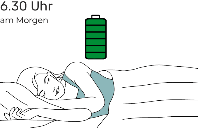 Das Bild zeigt eine schlafende Frau und dient der Verdeutlichung des Themas: „Tiefschlafkissen und Bettdecken bieten besseren und längeren Tiefschlaf und optimale Erholung im Schlaf“.